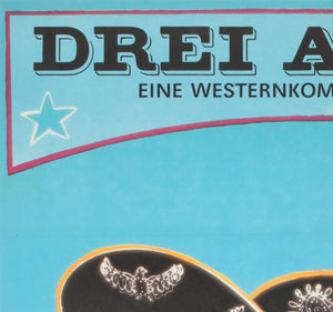  Three Amigos 1990 East German Film Movie Poster, Finger - detail