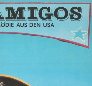  Three Amigos 1990 East German Film Movie Poster, Finger - detail