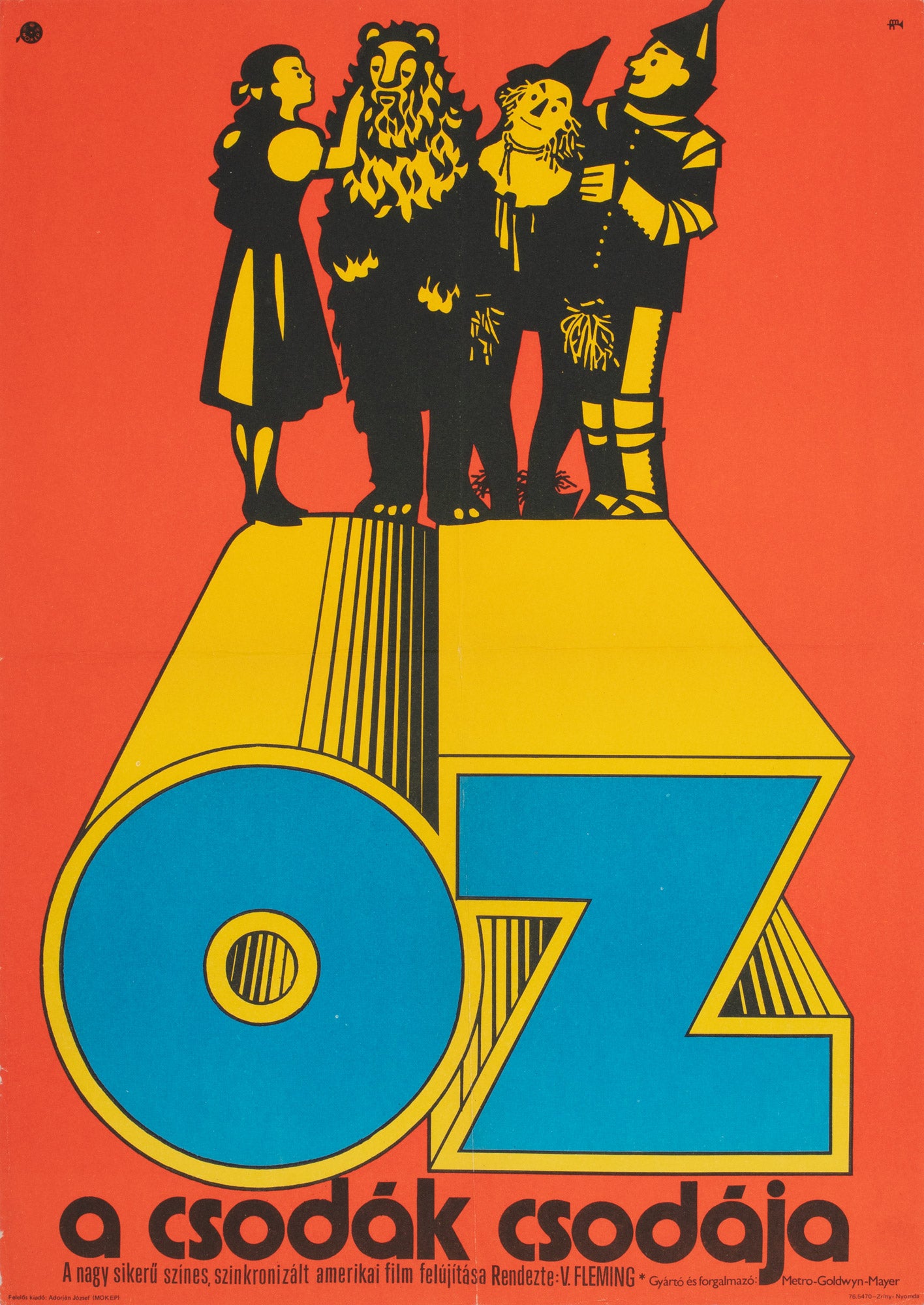 The Wizard of Oz R1970s Hungarian Half Sheet Film Poster