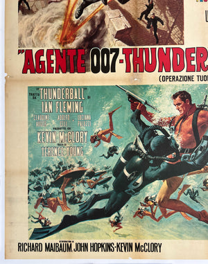 Thunderball 1970s Italian 2 Foglio Film Poster, McGinnis - detail