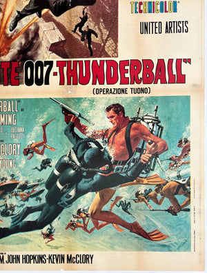 Thunderball 1970s Italian 2 Foglio Film Poster, McGinnis - detail
