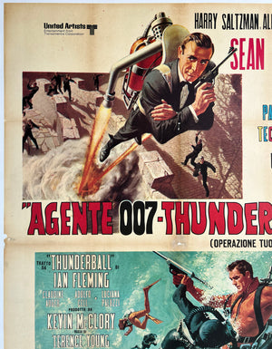 Thunderball 1970s Italian 2 Foglio Film Poster, McGinnis - detail