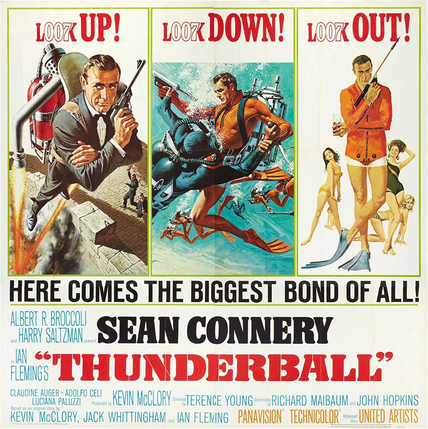 Thunderball 1965 6 Sheet Film Movie Poster