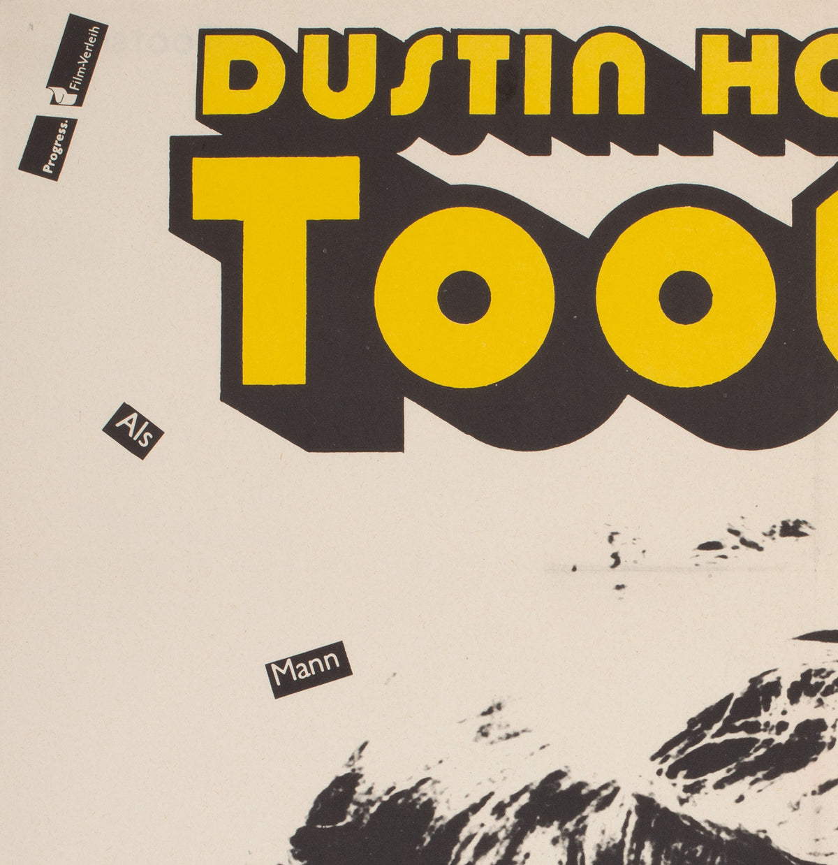 Tootsie 1984 East German A1 Film Poster, Handschick - detail