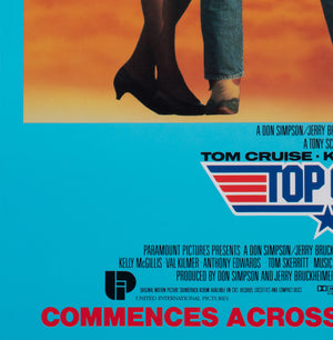 Top Gun 1986 Australian Advance Film Movie Poster - detail