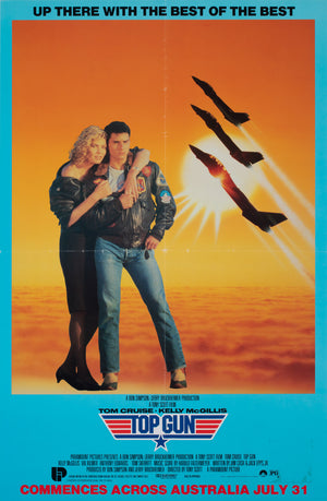 Top Gun 1986 Australian Advance Film Movie Poster