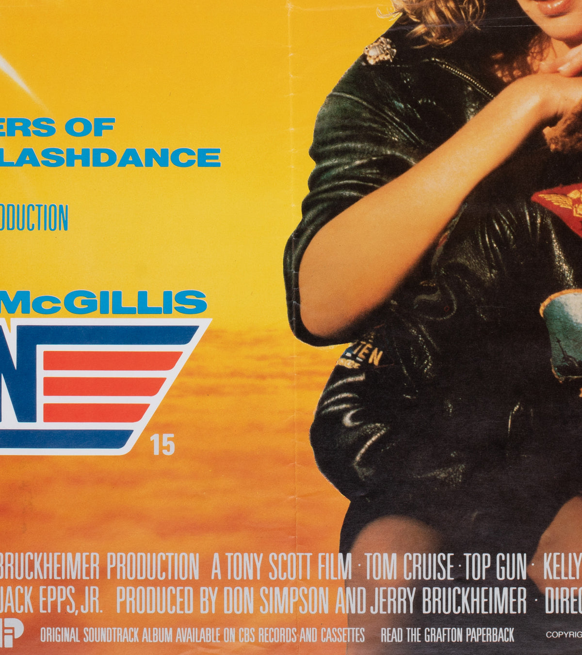 Top Gun 1986 UK Quad Film Poster, Brian Bysouth - detail