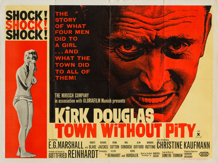 Town Without Pity 1961 original vintage UK quad film movie poster - Kirk Douglas