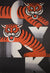 CYRK Two Tigers 1973 Polish Circus Poster, Gorka