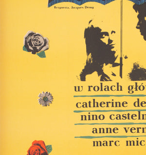Umbrellas of Cherbourg 1966 Polish A1 Film Poster Rapnicki - detail