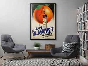 Un Blanchet Amer 1936 Vintage French Alcohol Poster, Geo Yrrab
