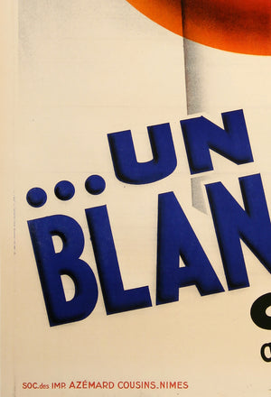 Un Blanchet Amer 1936 Vintage French Alcohol Poster, Geo Yrrab - detail