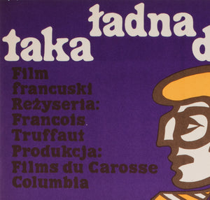 A Gorgeous Girl Like Me 1972 Polish A1 Film Movie Poster, Jerzy Treutler - detail