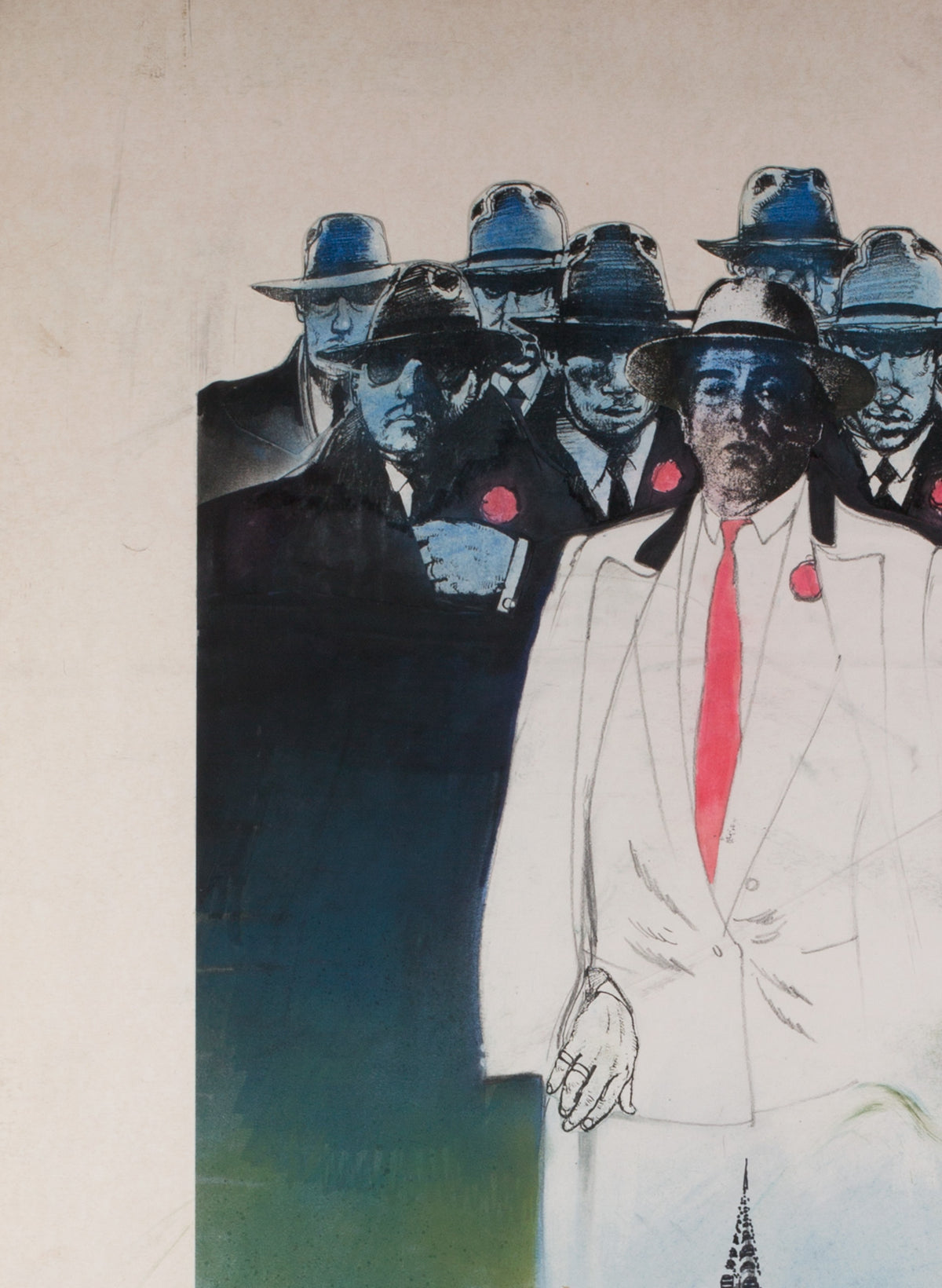 Married to the Mob 1988 Concept Artwork by Vic Fair - detail