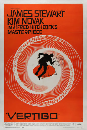 Vertigo 1958 US 1 Sheet Film Poster, Bass