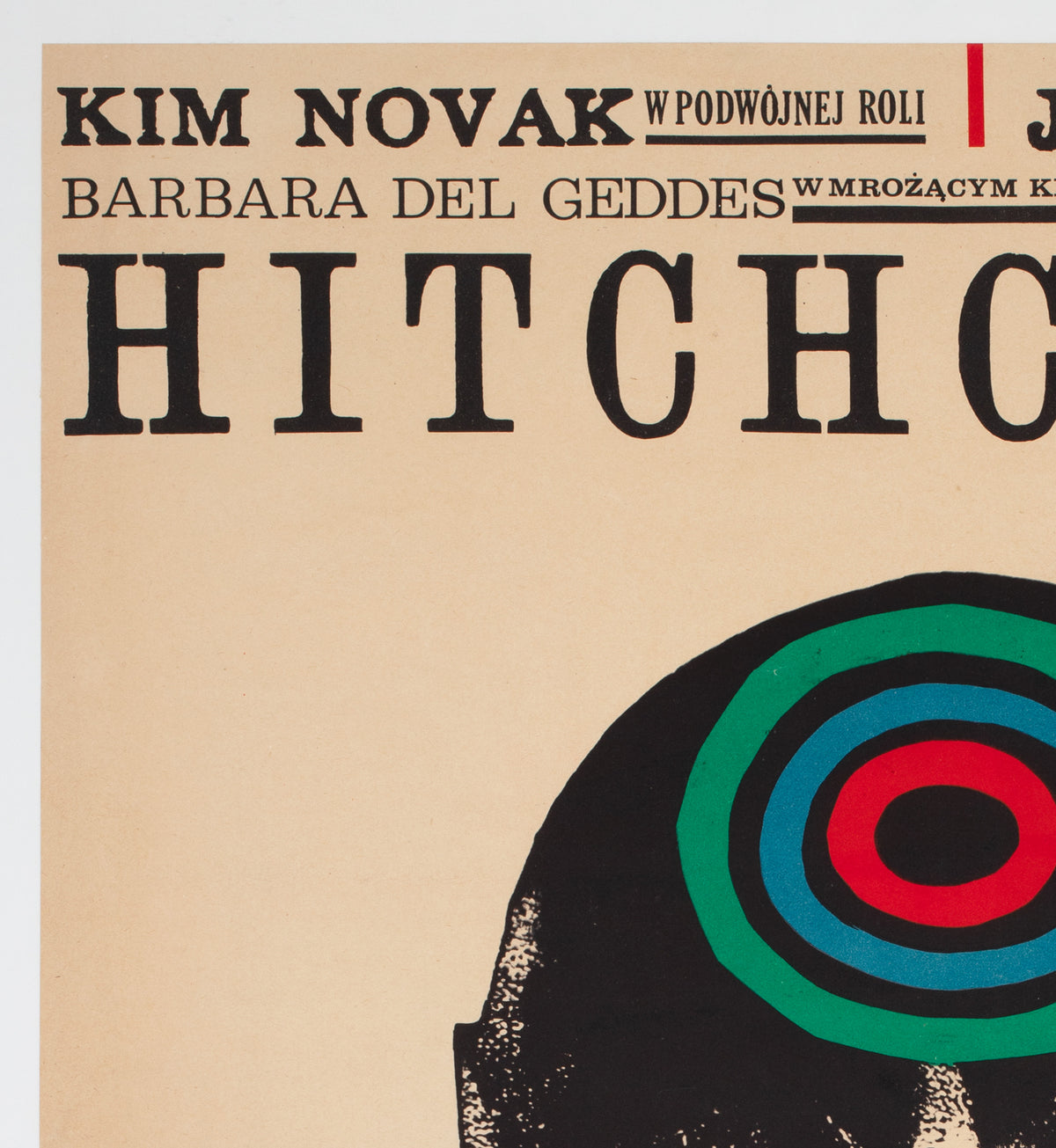 Vertigo 1963 Polish A1 Film Poster, Cieslewicz - detail