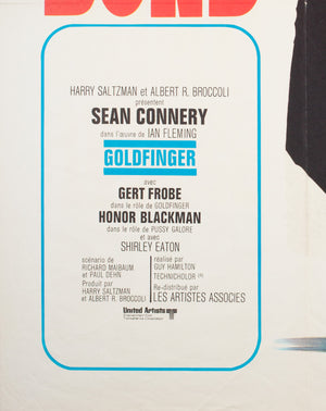 Viva James Bond 1970 Goldfinger French Moyenne Film Poster - detail