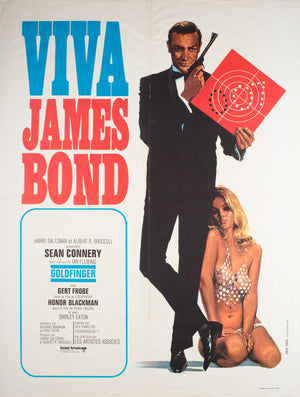Viva James Bond 1970 Goldfinger French Moyenne Film Poster