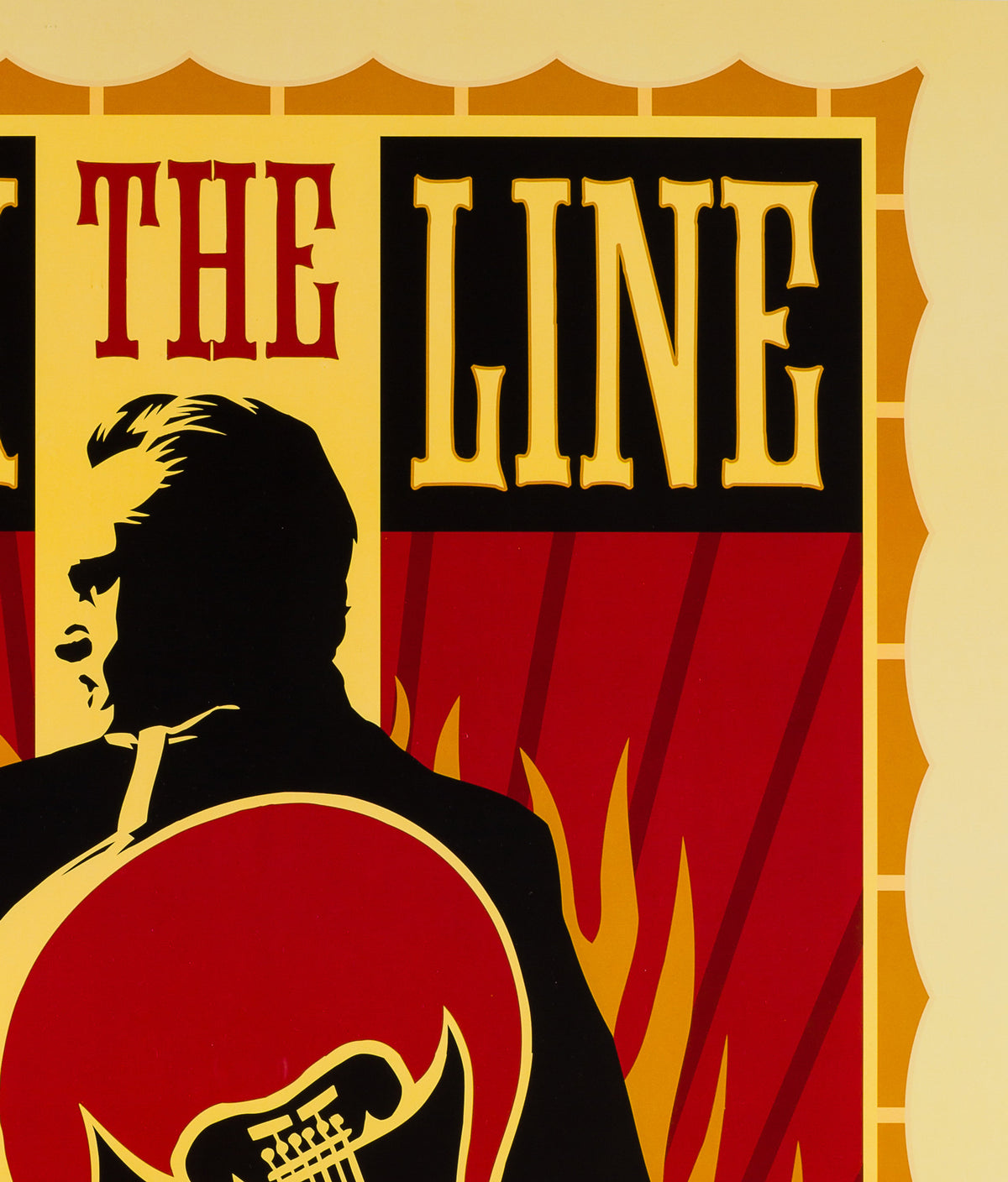 Walk the Line 2005 US 1 Sheet Advance Film Poster, Fairey - detail