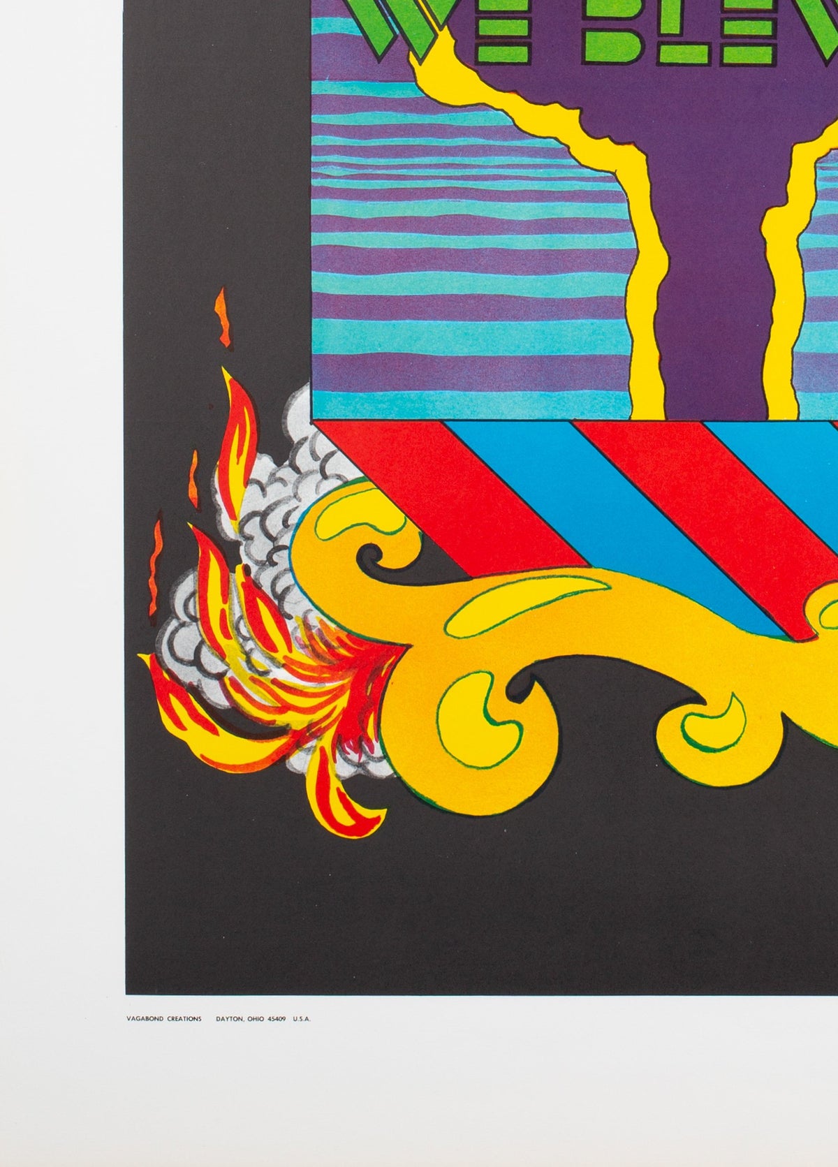 We Blew It 1970s American Political/Protest Anti-War Atomic Bomb Poster - detail