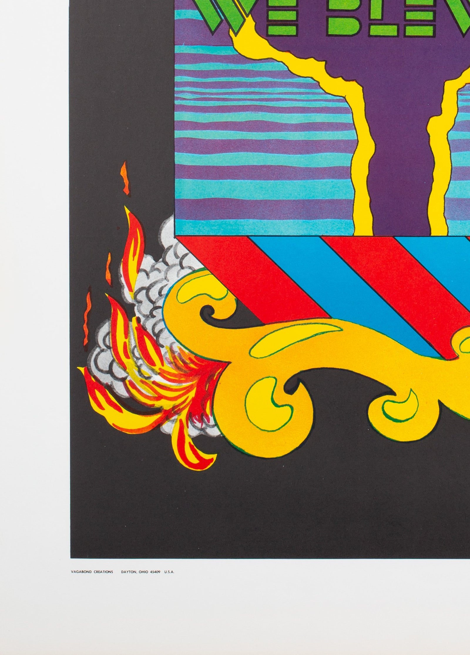 We Blew It 1970s American Political/Protest Anti-War Atomic Bomb Poster - detail