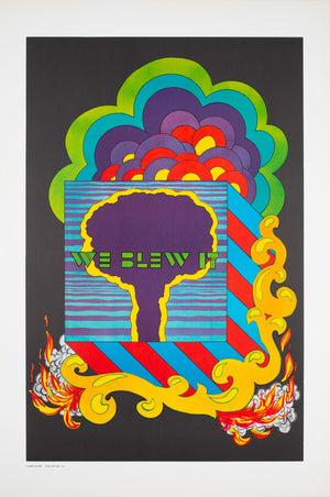 We Blew It 1970s American Political/Protest Anti-War Atomic Bomb Poster