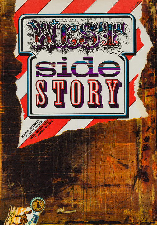 West Side Story 1973 original Czech film movie poster