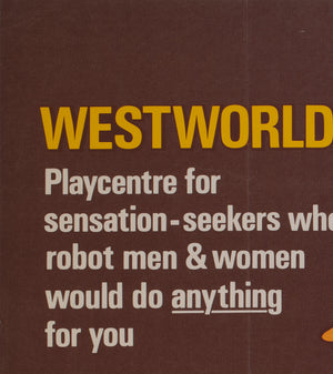 Westworld 1973 UK Quad Style B Film Movie Poster, Adams - detail