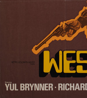 Westworld 1973 UK Quad Style B Film Movie Poster, Adams - detail