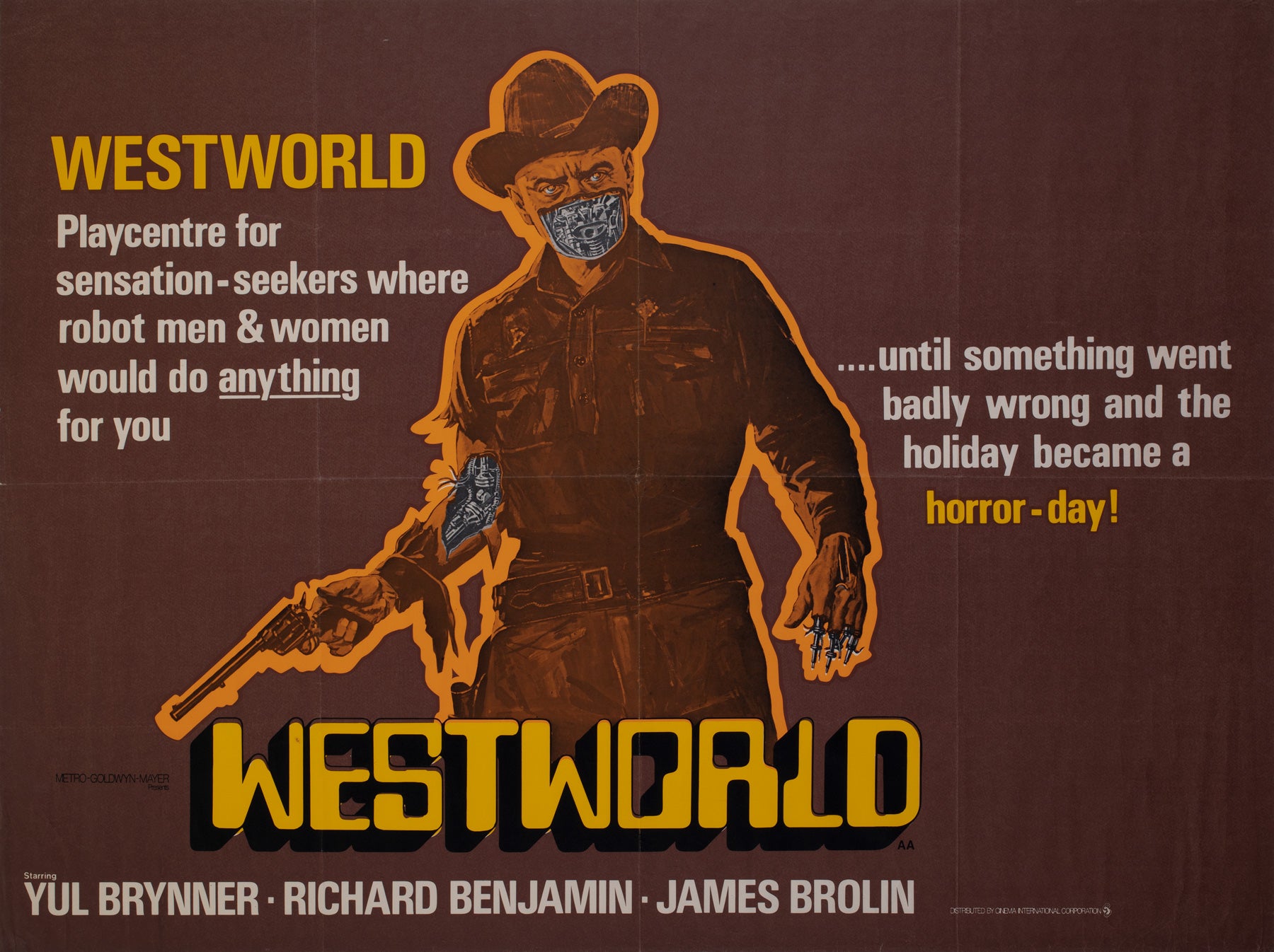Westworld 1973 UK Quad Style B Film Movie Poster, Adams