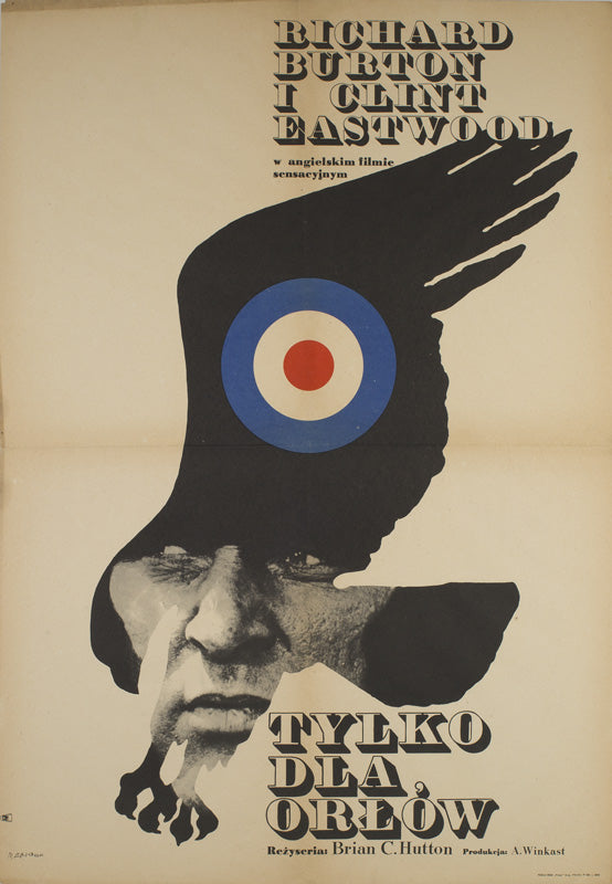 Where Eagles Dare 1972 original Polish film movie poster