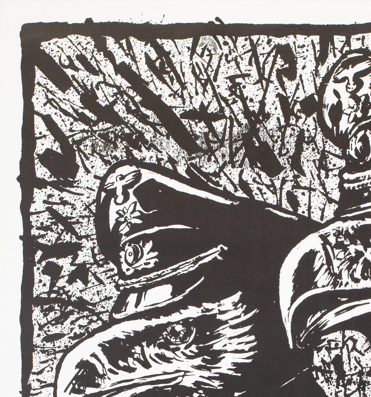 Where Eagles Dare Hungarian 1988 Film Poster, Merczel - detail