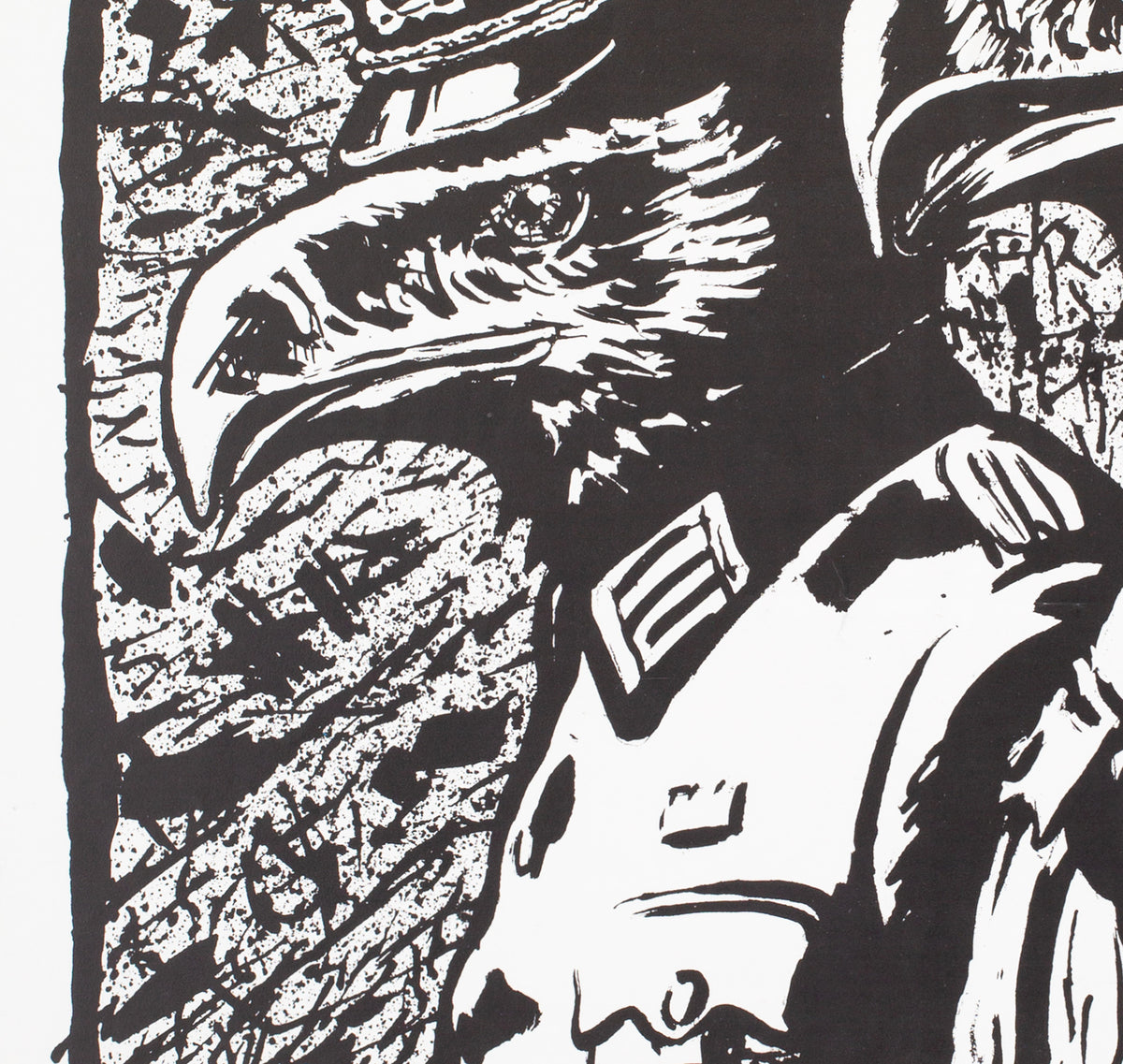 Where Eagles Dare Hungarian 1988 Film Poster, Merczel - detail