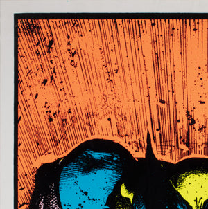 Wolverine 1996 Blacklight X-Men Marvel Vintage Poster - detail