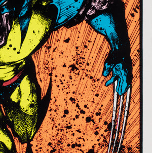 Wolverine 1996 Blacklight X-Men Marvel Vintage Poster - detail