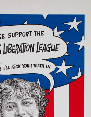 Women's Lib Punch Your Teeth In 1970s American Political / Protest Poster