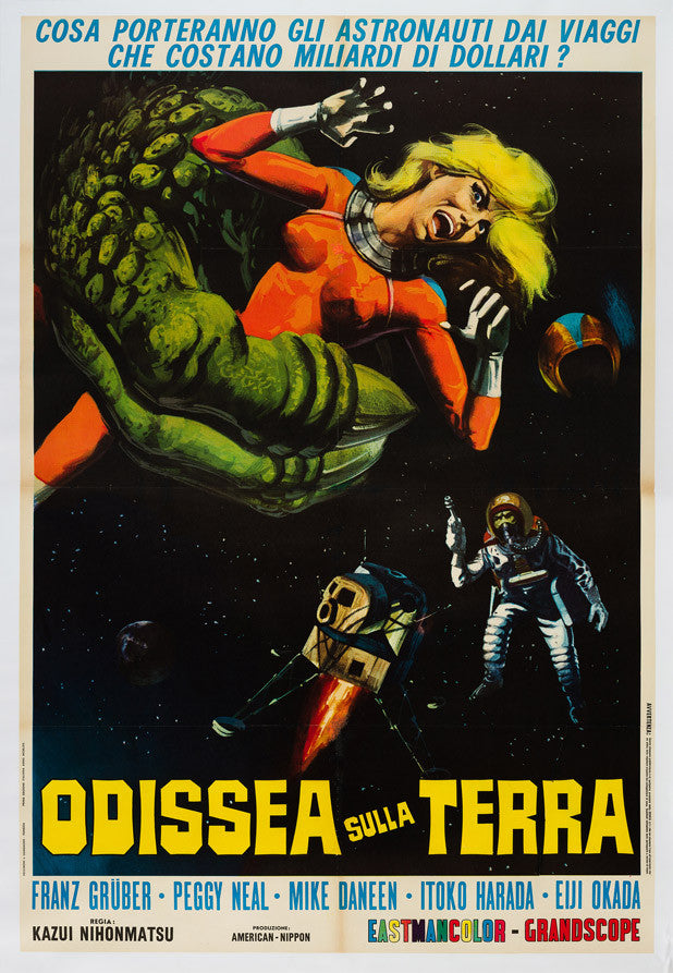 Original 1969 Italian X from Outer Space film movie poster