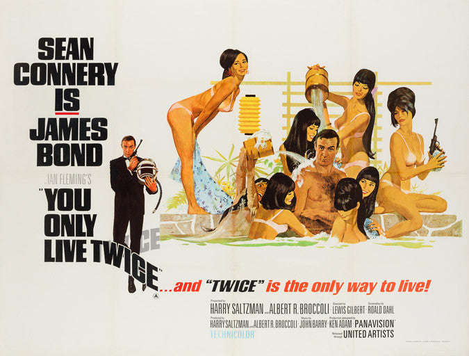 You Only Live Twice 1967 UK Quad film poster
