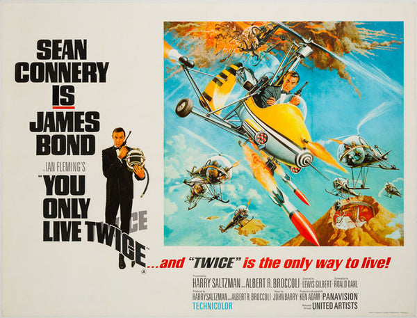 You Only Live Twice 1967 original UK quad film poster - James Bond ...