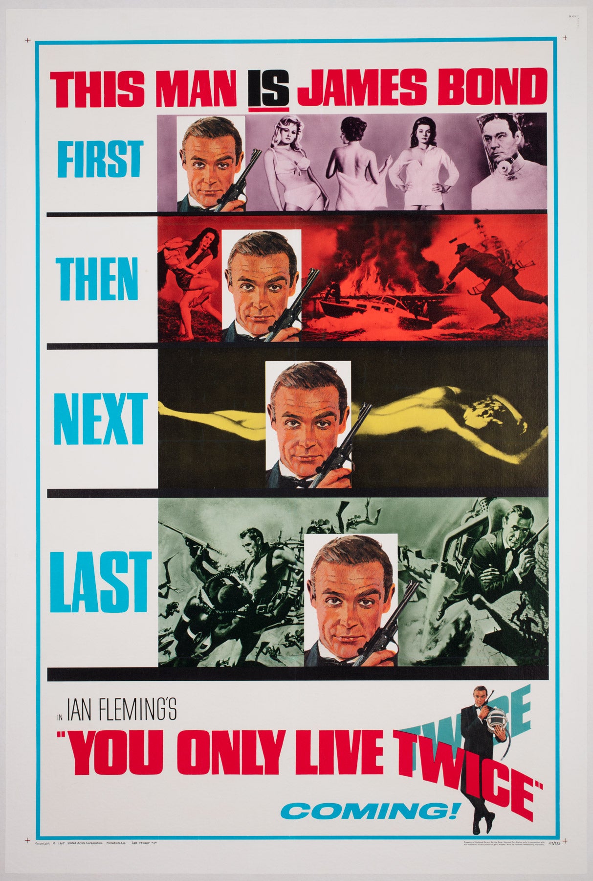 You Only Live Twice 1967 US 1 Sheet Advance Style A Film Poster