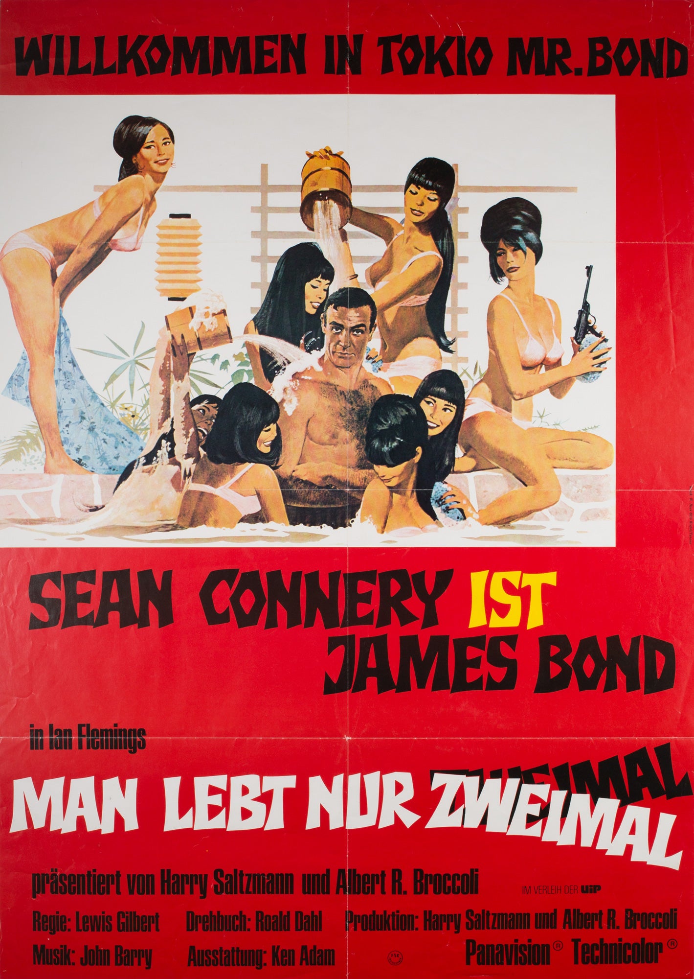 You Only Live Twice R1980s German James Bond Film Poster