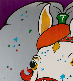 ZIRKUS Colourful Horse 1970s Polish Circus Poster, Szemelowski - detail