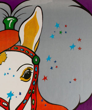 ZIRKUS Colourful Horse 1970s Polish Circus Poster, Szemelowski - detail