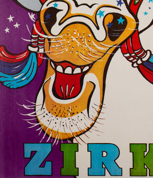 ZIRKUS Colourful Horse 1970s Polish Circus Poster, Szemelowski - detail