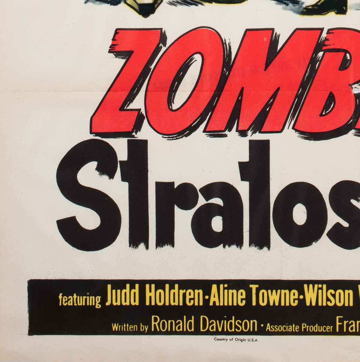 Zombies of the Stratosphere 1952 US 1 Sheet Film Movie Poster - detail