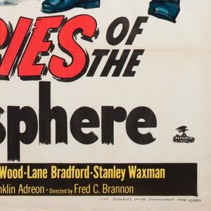 Zombies of the Stratosphere 1952 US 1 Sheet Film Movie Poster - detail